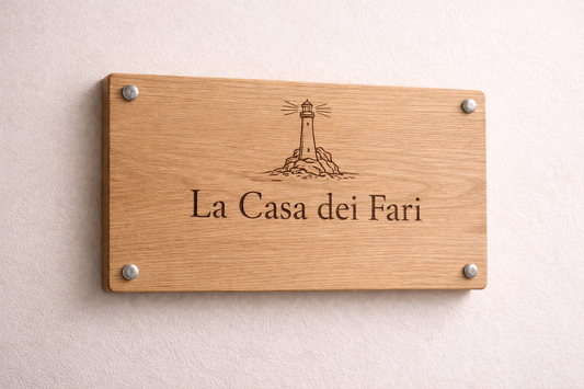 Targa Nome Casa in Legno – Personalizzata