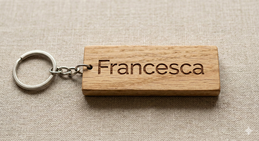 Portachiavi Inciso in Legno – Personalizzato